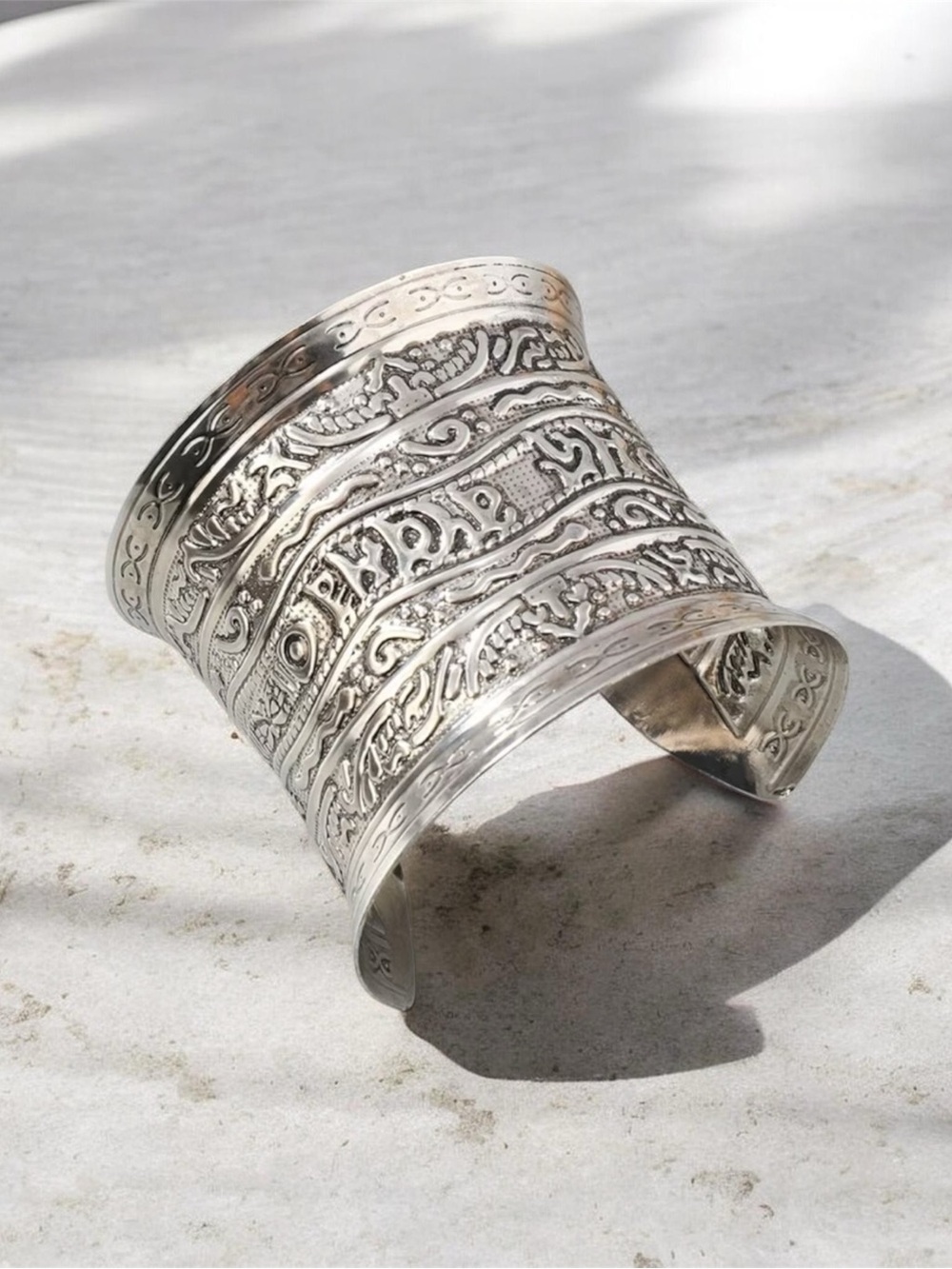 Intricate  Silver Cuff Bracelet